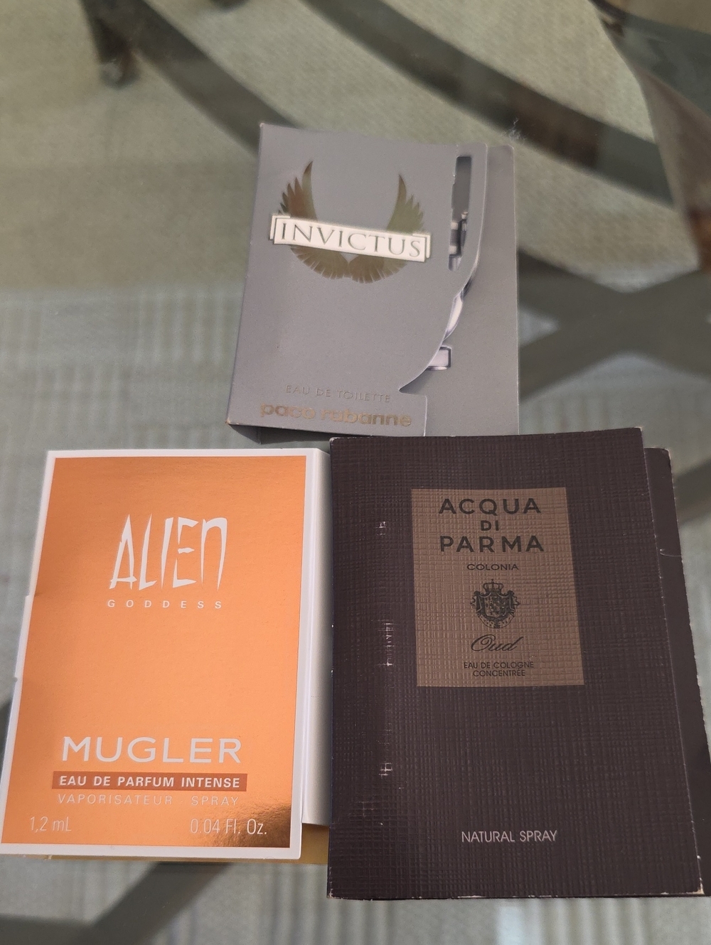 Acqua Di Parma brown and gold Colonia Oud Sample Card
